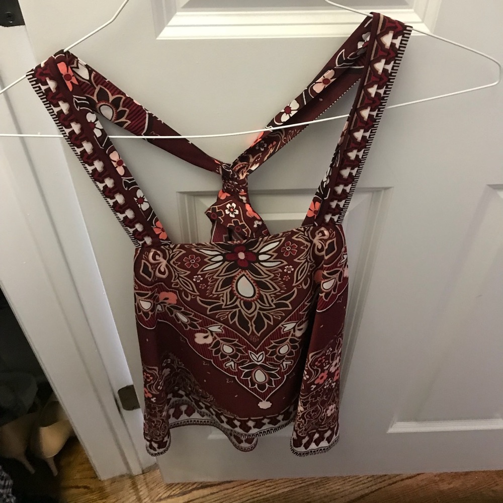 Red top from Banana Republic